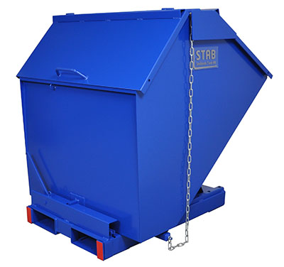 Tippcontainer med lock